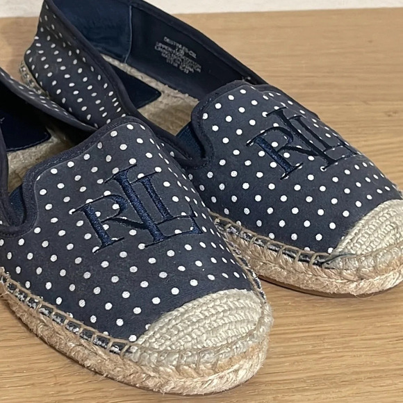 Lauren Ralph Lauren Womens Flats Polka Dots
Destini Espadrilles Navy Blue 7.5B - Picture 3 of 14